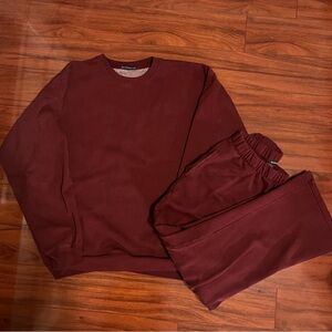 Brandy Burgundy Sweat Set